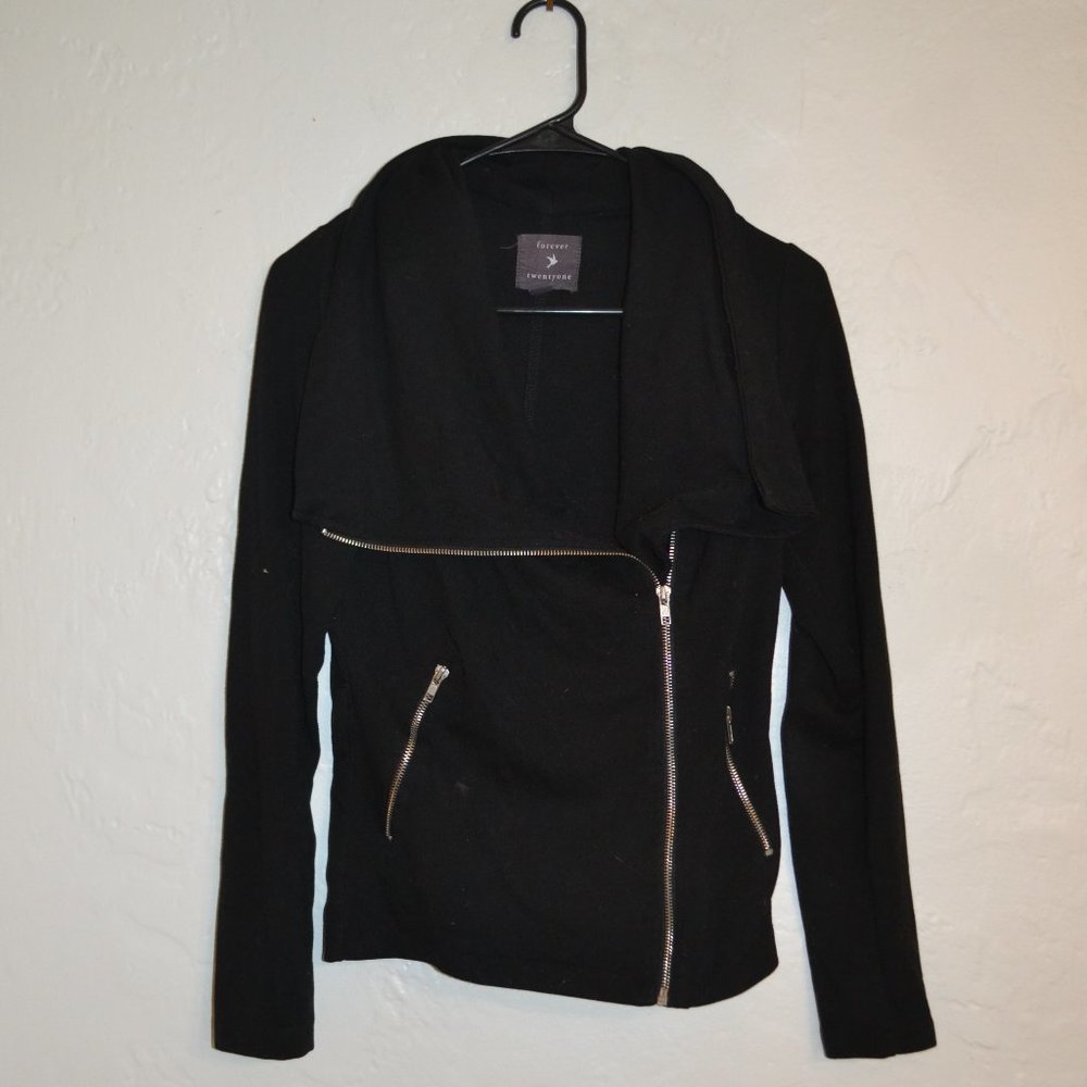 Forever Twenty-One (21) moto asymmetrical jacket